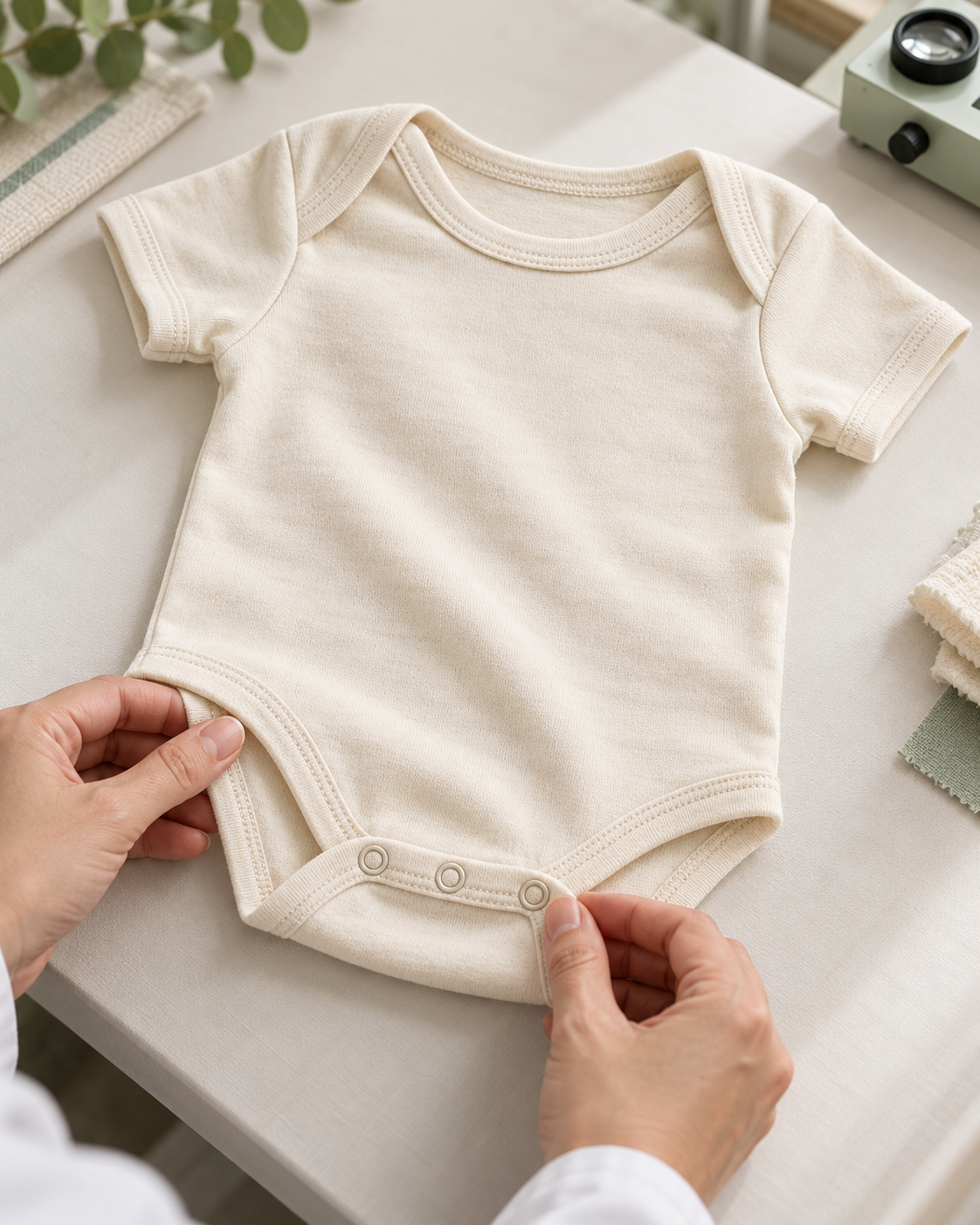 Organic cotton babywear safety inspection